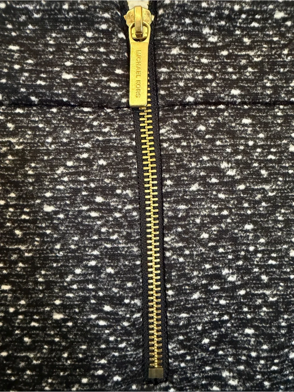 NWT MICHAEL KORS BLACK SPECKLED STRETCH ZIPPERED PENCIL SKIRT Size 4 MSRP $89.50